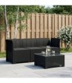 vidaXL 3-Seater Garden Sofa with Cushions Rattan Look PP Anthracite — Model: with seat cushion