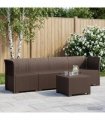 vidaXL 4-Seater Garden Sofa Rattan Look PP Brown
