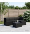 vidaXL 4-Seater Garden Sofa Rattan Look PP Anthracite — V0672246784