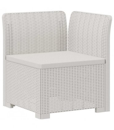 vidaXL 4-Seater Garden Sofa Rattan Look PP White — V0672246786