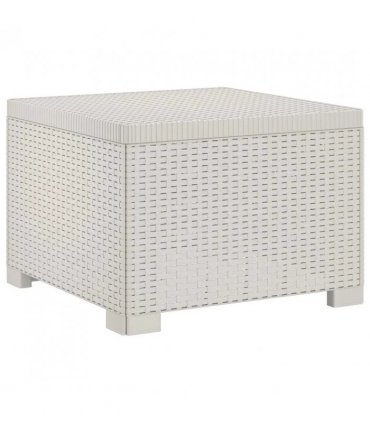 vidaXL 4-Seater Garden Sofa Rattan Look PP White — V0672246786