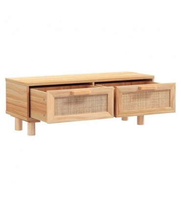 vidaXL Coffee Table Brown 80x40x30 cm Engineered Wood&Solid Wood Pine