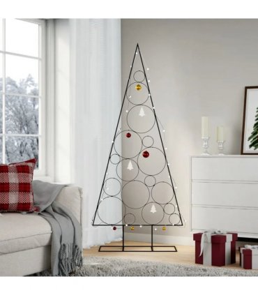 vidaXL Metal Christmas Tree for Decoration Black 180 cm — V0672255611