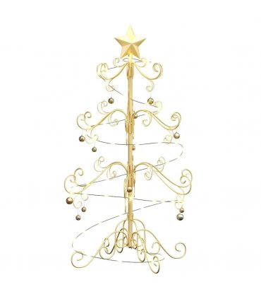 vidaXL Metal Christmas Tree Gold 90 cm Powder-coated Steel
