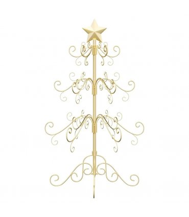 vidaXL Metal Christmas Tree Gold 90 cm Powder-coated Steel