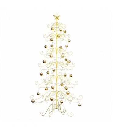 vidaXL Metal Christmas Tree Gold 215 cm Powder-coated Steel