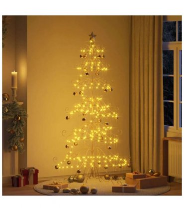 vidaXL Metal Christmas Tree Gold 215 cm Powder-coated Steel