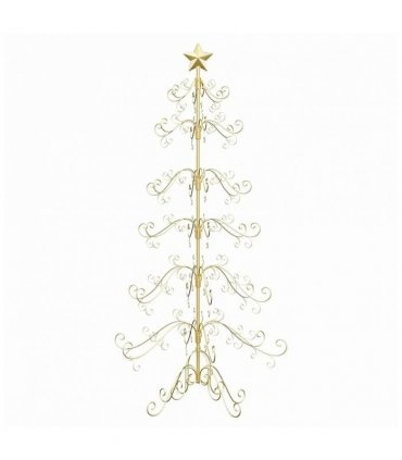vidaXL Metal Christmas Tree Gold 215 cm Powder-coated Steel