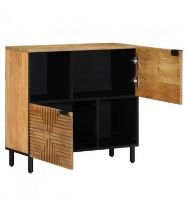 vidaXL Sideboard Brown 80x33x75 cm Solid Wood Mango