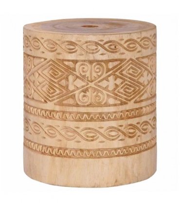 vidaXL Parasol Base 28.05 kg Natural Solid Wood Cylindrical