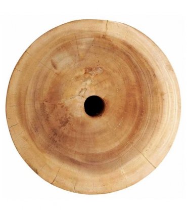 vidaXL Parasol Base 28.05 kg Natural Solid Wood Cylindrical