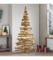 vidaXL Christmas Trees with Stand Brown 210 cm Solid pine wood — Colour: Brown finish
