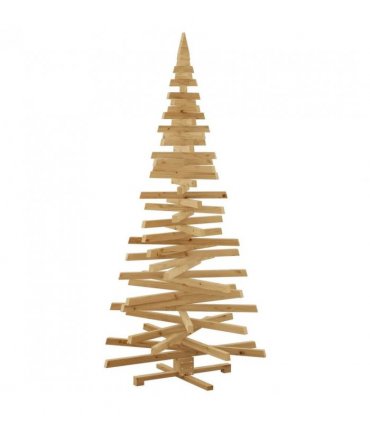 vidaXL Christmas Trees with Stand Brown 210 cm Solid pine wood — Colour: Brown finish