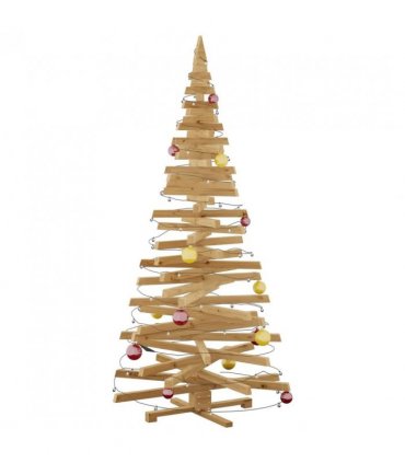 vidaXL Christmas Trees with Stand Brown 210 cm Solid pine wood — Colour: Brown finish