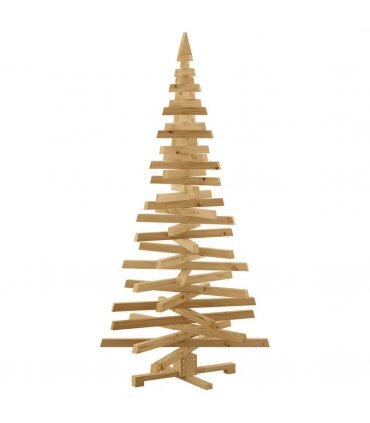 vidaXL Christmas Trees with Stand Brown 180 cm Solid pine wood — Colour: Brown finish