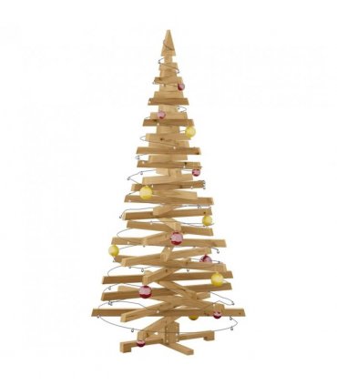 vidaXL Christmas Trees with Stand Brown 180 cm Solid pine wood — Colour: Brown finish