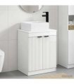 vidaXL Bathroom Furniture Set High Gloss White Engineered Wood — V0672257620