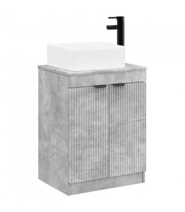 vidaXL Bathroom Furniture Set Concrete Grey Engineered Wood — V0672257621