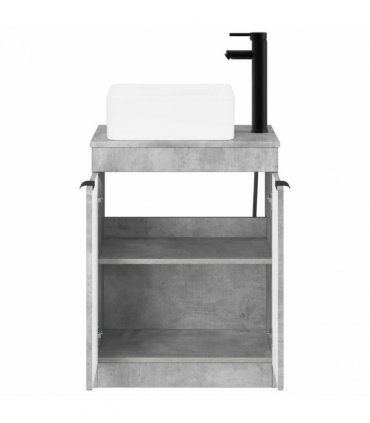 vidaXL Bathroom Furniture Set Concrete Grey Engineered Wood — V0672257621