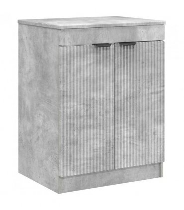 vidaXL Bathroom Furniture Set Concrete Grey Engineered Wood — V0672257621