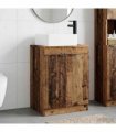 vidaXL Bathroom Furniture Set Old Wood Engineered Wood — V0672257623