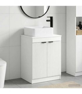 vidaXL Bathroom Furniture Set White Engineered Wood — V0672257624