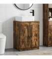 vidaXL Bathroom Furniture Set Smoked Oak Engineered Wood — V0672257627