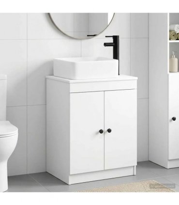 vidaXL Bathroom Furniture Set White Engineered Wood — V0672257628