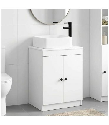 vidaXL Bathroom Furniture Set White Engineered Wood — V0672257628