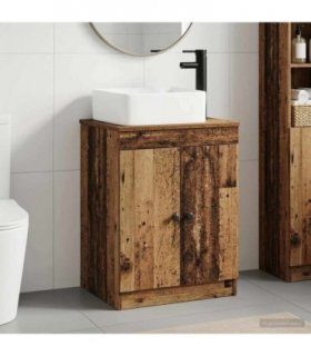 vidaXL Bathroom Furniture Set Old Wood Engineered Wood — V0672257629