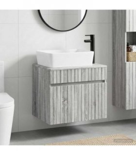 vidaXL Bathroom Furniture Set Grey Sonoma Engineered Wood — V0672257667