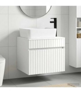 vidaXL Bathroom Furniture Set High Gloss White Engineered Wood — V0672257668