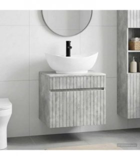 vidaXL Bathroom Furniture Set Concrete Grey Engineered Wood — V0672257670
