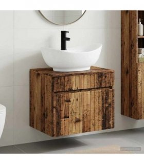 vidaXL Bathroom Furniture Set Old Wood Engineered Wood — V0672257671
