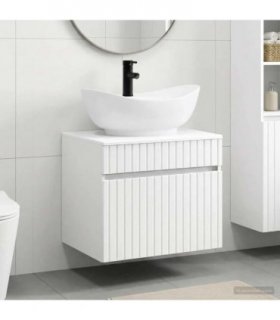 vidaXL Bathroom Furniture Set White Engineered Wood — V0672257673
