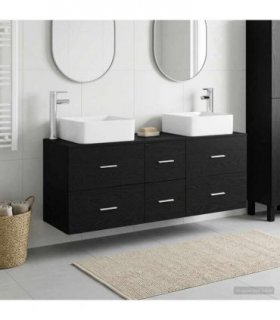 vidaXL Bathroom Cabinet Set 3 pcs Black 49.5 x 41 x 63 cm