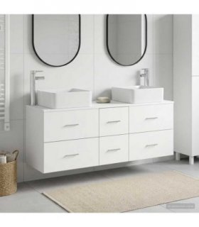 vidaXL Bathroom Cabinet Set 3 pcs White 49.5 x 41 x 63 cm — V0672257972