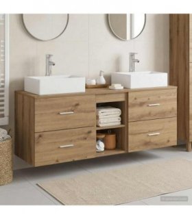 vidaXL Bathroom Cabinet Set 3 pcs Artisan Oak 49.5 x 41 x 62.5 cm