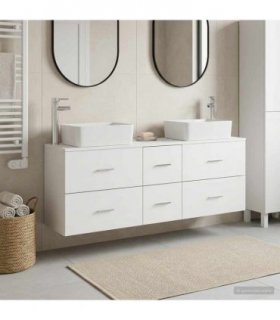 vidaXL Bathroom Cabinet Set 3 pcs White 53 x 34.5 x 63 cm — V0672258003
