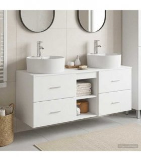 vidaXL Bathroom Cabinet Set 3 pcs White 49.5 x 44.5 x 65 cm — V0672258015