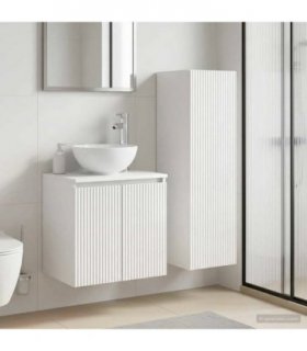 vidaXL Bathroom Furniture Set 2 pcs High Gloss White — V0672258241