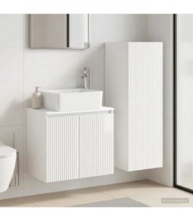 vidaXL Bathroom Furniture Set 2 pcs High Gloss White — V0672258250