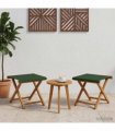 vidaXL Deck Chair 2 pcs Solid Eucalyptus Wood Green