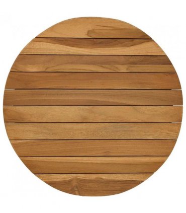 vidaXL Table Top Ø 40 x 3.5 Round Solid Teak Wood Natural — Size: Ø 40 cm