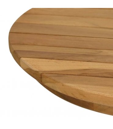 vidaXL Table Top Ø 40 x 3.5 Round Solid Teak Wood Natural — Size: Ø 40 cm