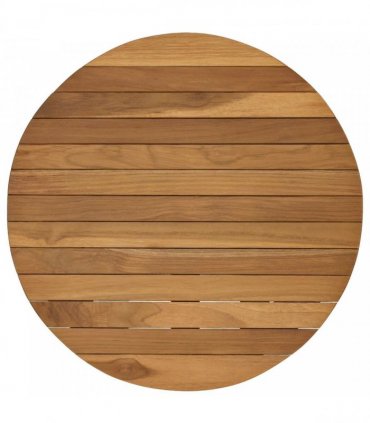 vidaXL Table Top Ø 50 x 3.5 Round Solid Teak Wood Natural — Size: Ø 50 cm