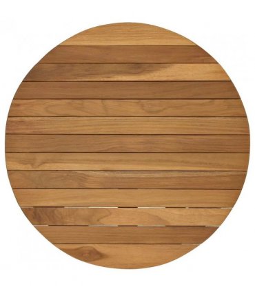 vidaXL Table Top Ø 50 x 3.5 Round Solid Teak Wood Natural — Size: Ø 50 cm