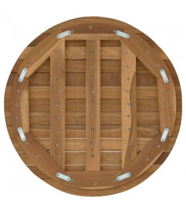 vidaXL Table Top Ø 50 x 3.5 Round Solid Teak Wood Natural — Size: Ø 50 cm