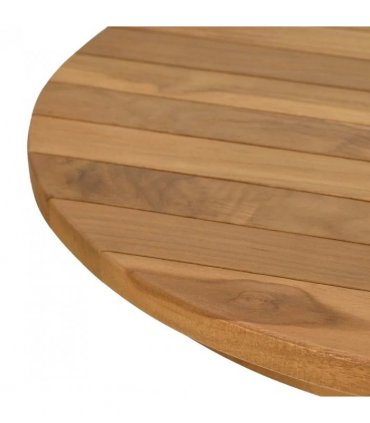 vidaXL Table Top Ø 50 x 3.5 Round Solid Teak Wood Natural — Size: Ø 50 cm