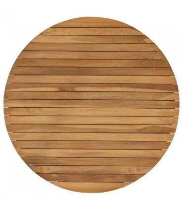 vidaXL Table Top Ø 80 x 3.5 Round Solid Teak Wood Natural — Size: Ø 80 cm